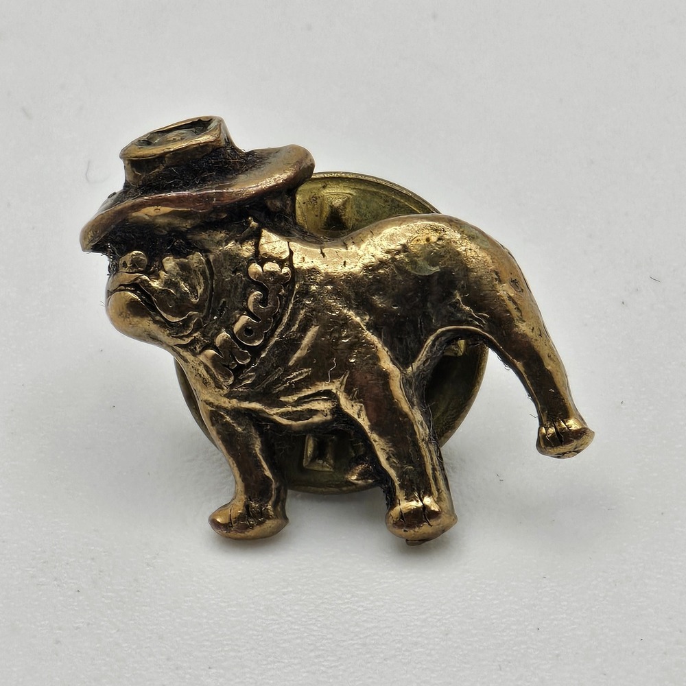 Mack Trucks Western Cowboy Hat Bulldog Pin Gold Tone